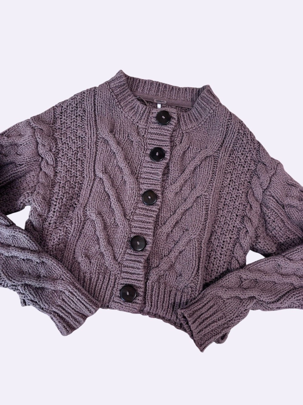 Free People bonfire chunky cropped cardigan xs